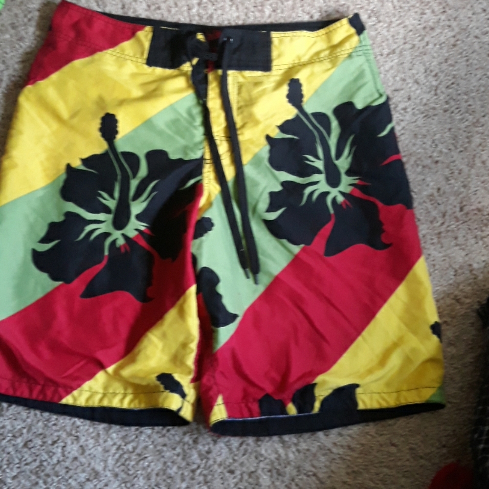 Multi colored swim shorts